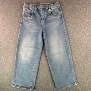 Mos Mosh Jeans Womens 30 Callie Belle Blue Wide Leg High Rise Denim